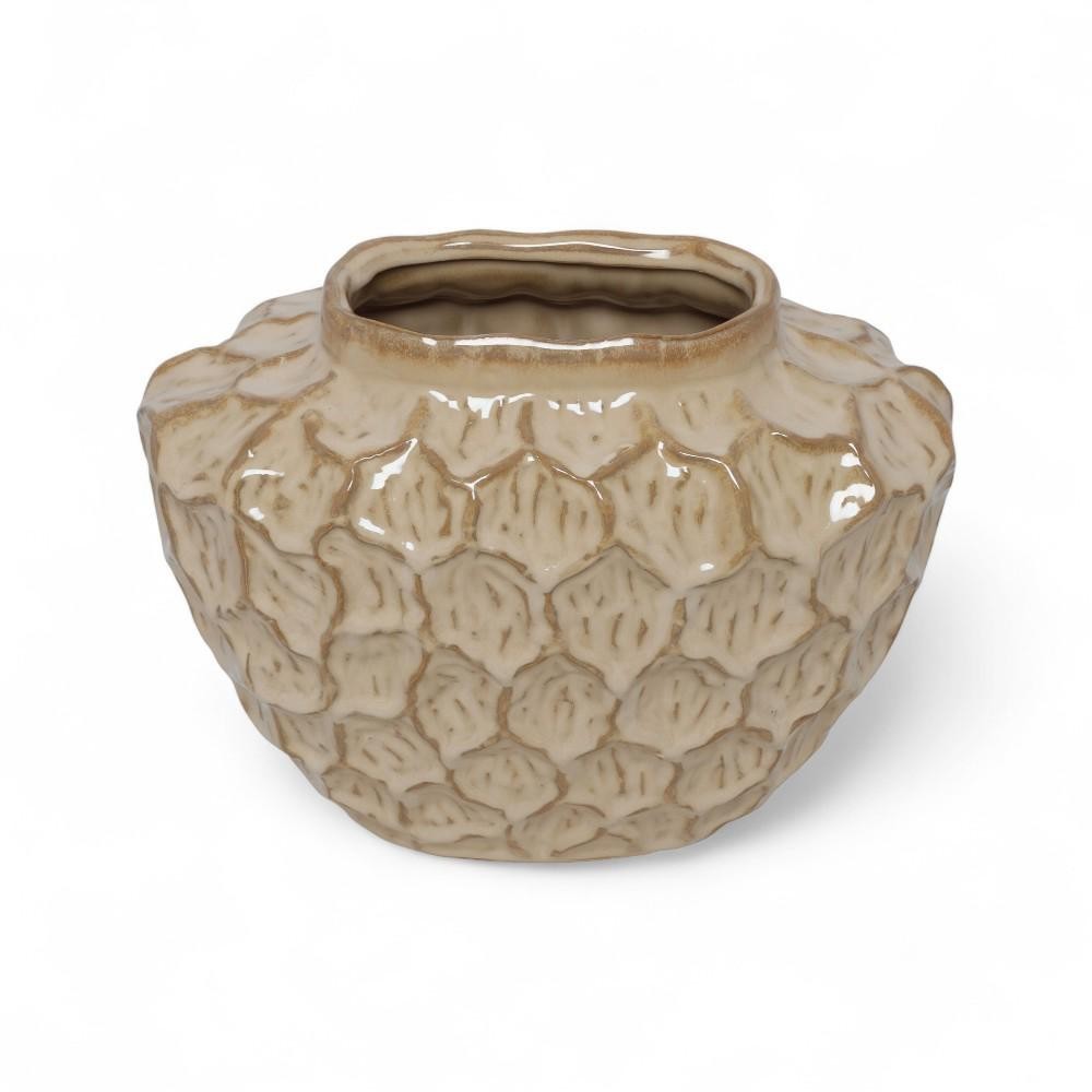 VASO TONDO BARON BRINGHAM CREMA H.22